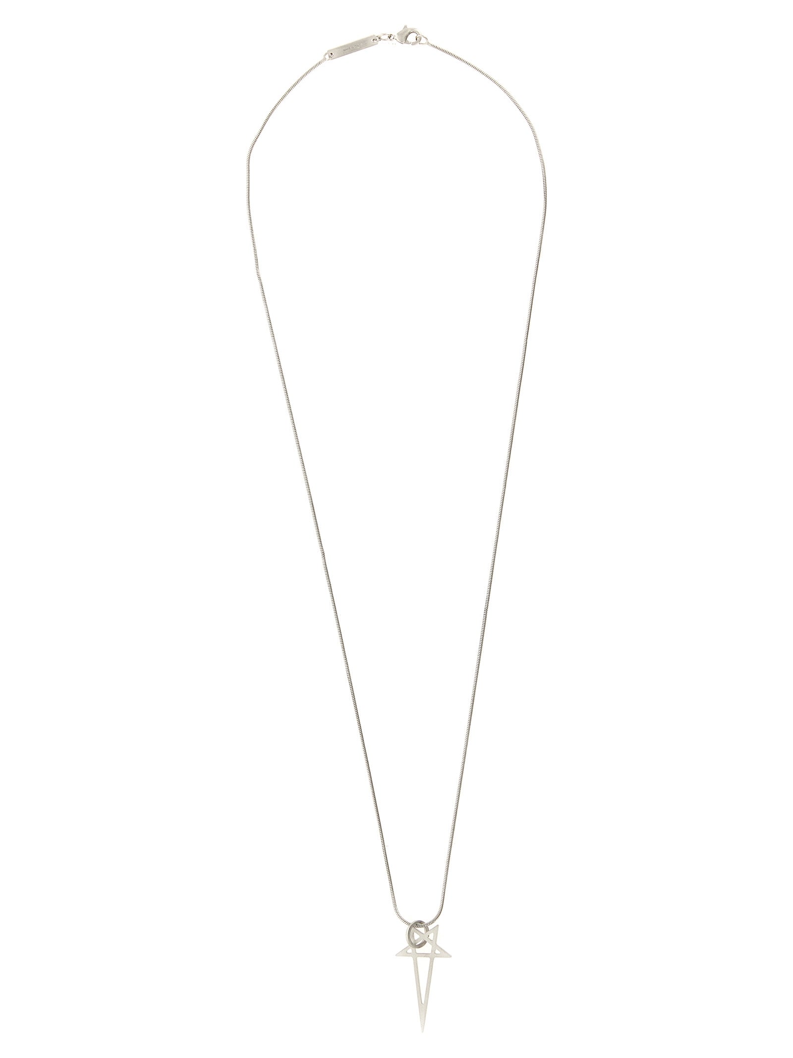 Rick Owens Silver Brass Necklace