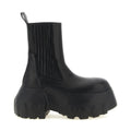 Rick Owens Black Ramie Ankle Boots