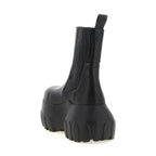 Rick Owens Black Ramie Ankle Boots
