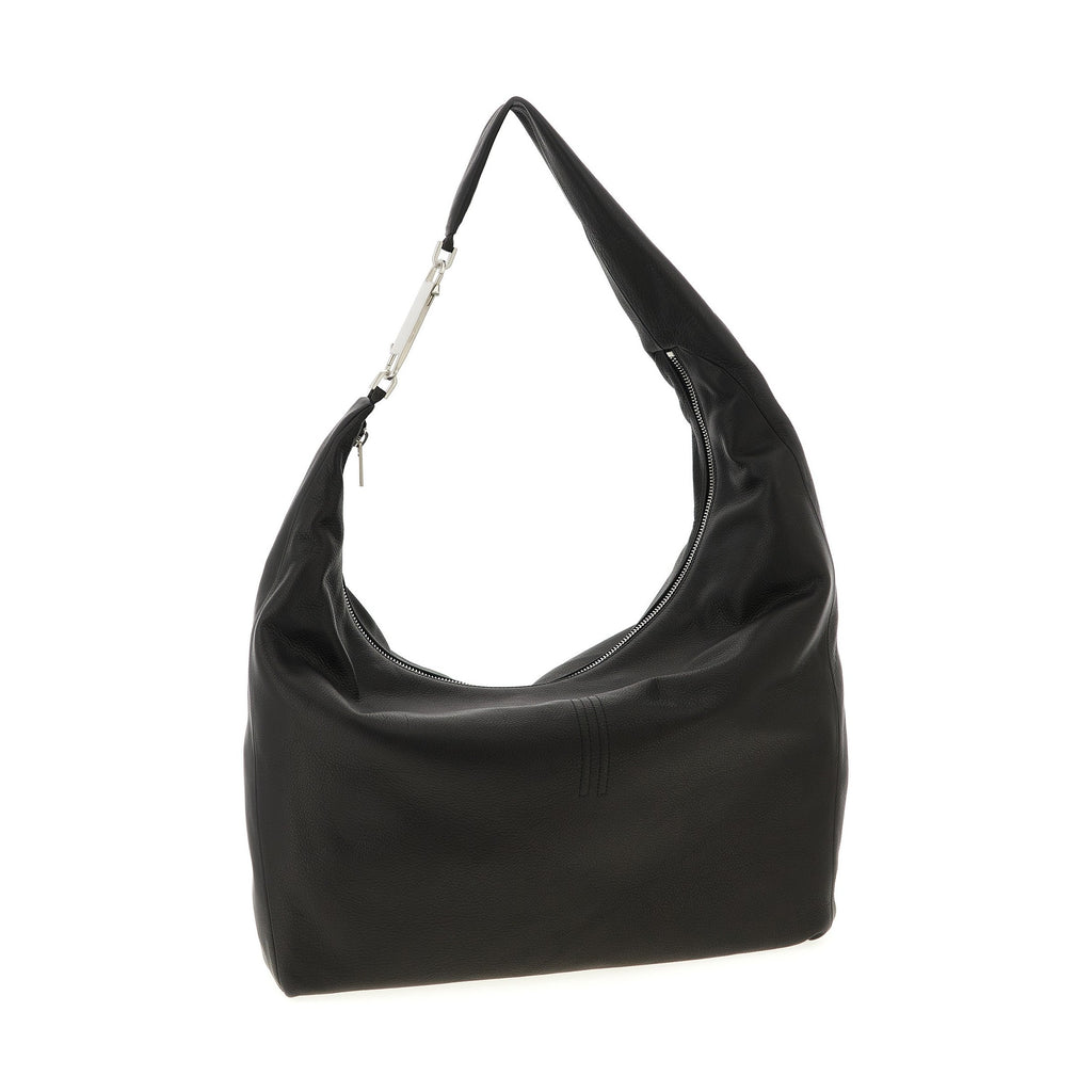 Rick Owens Black Calfskin Shoulder Bag