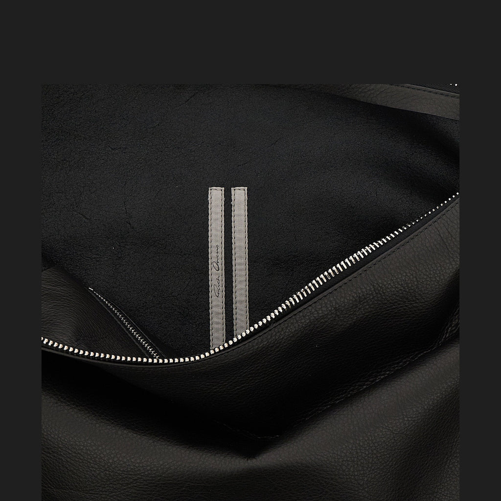 Rick Owens Black Calfskin Shoulder Bag