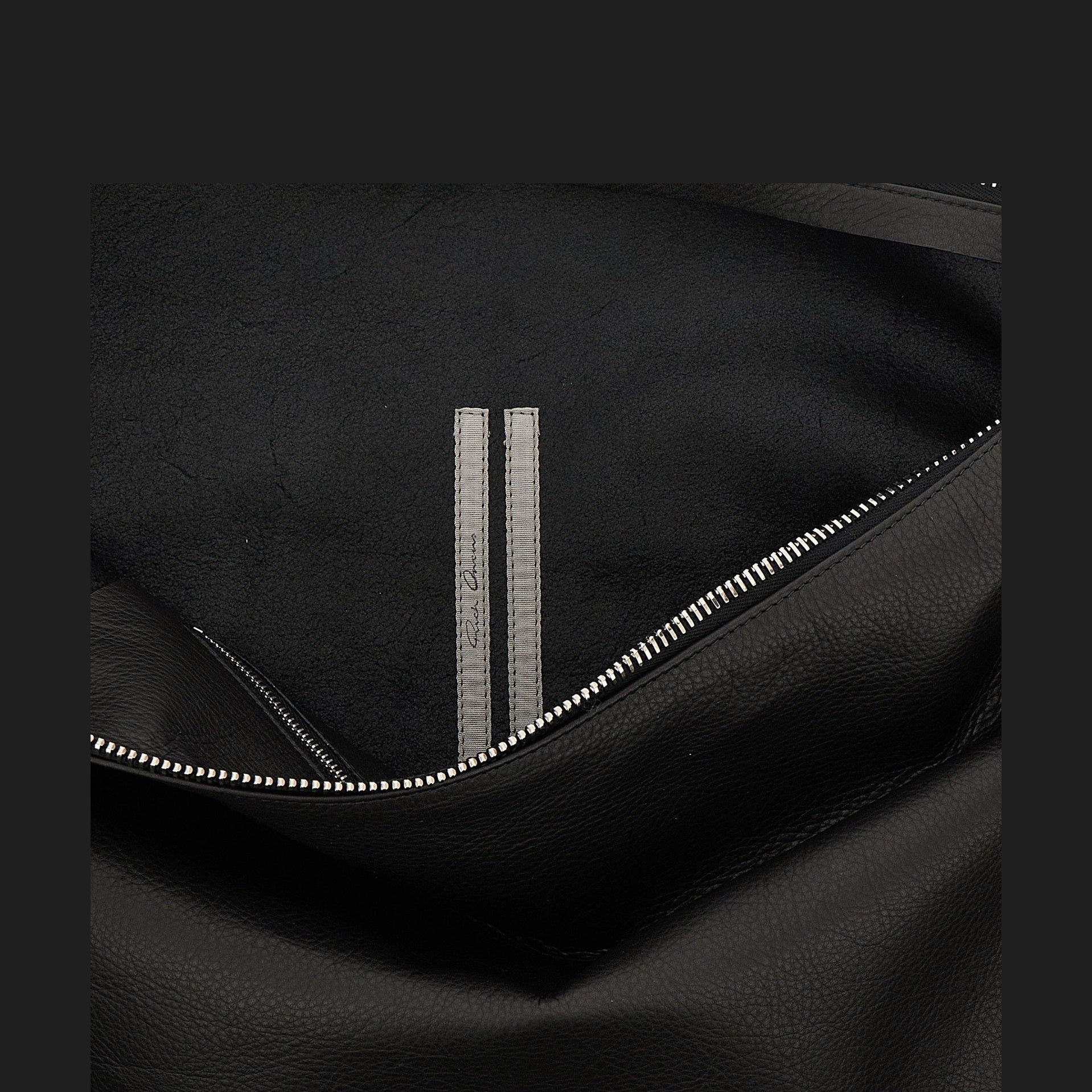 Rick Owens Black Calfskin Shoulder Bag