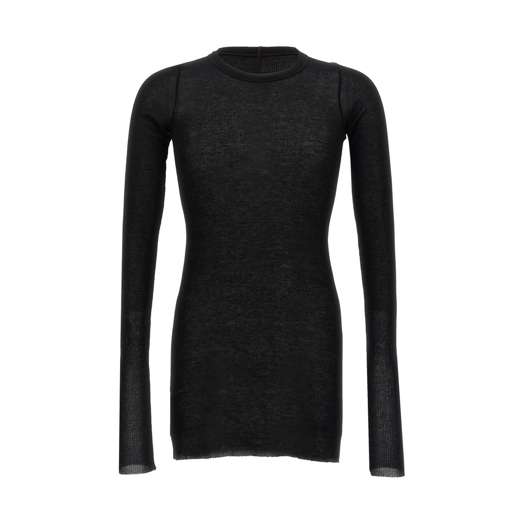 Rick Owens Black Viscose T-Shirt