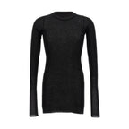 Rick Owens Black Viscose T-Shirt