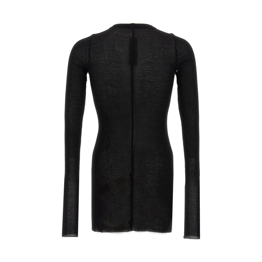 Rick Owens Black Viscose T-Shirt