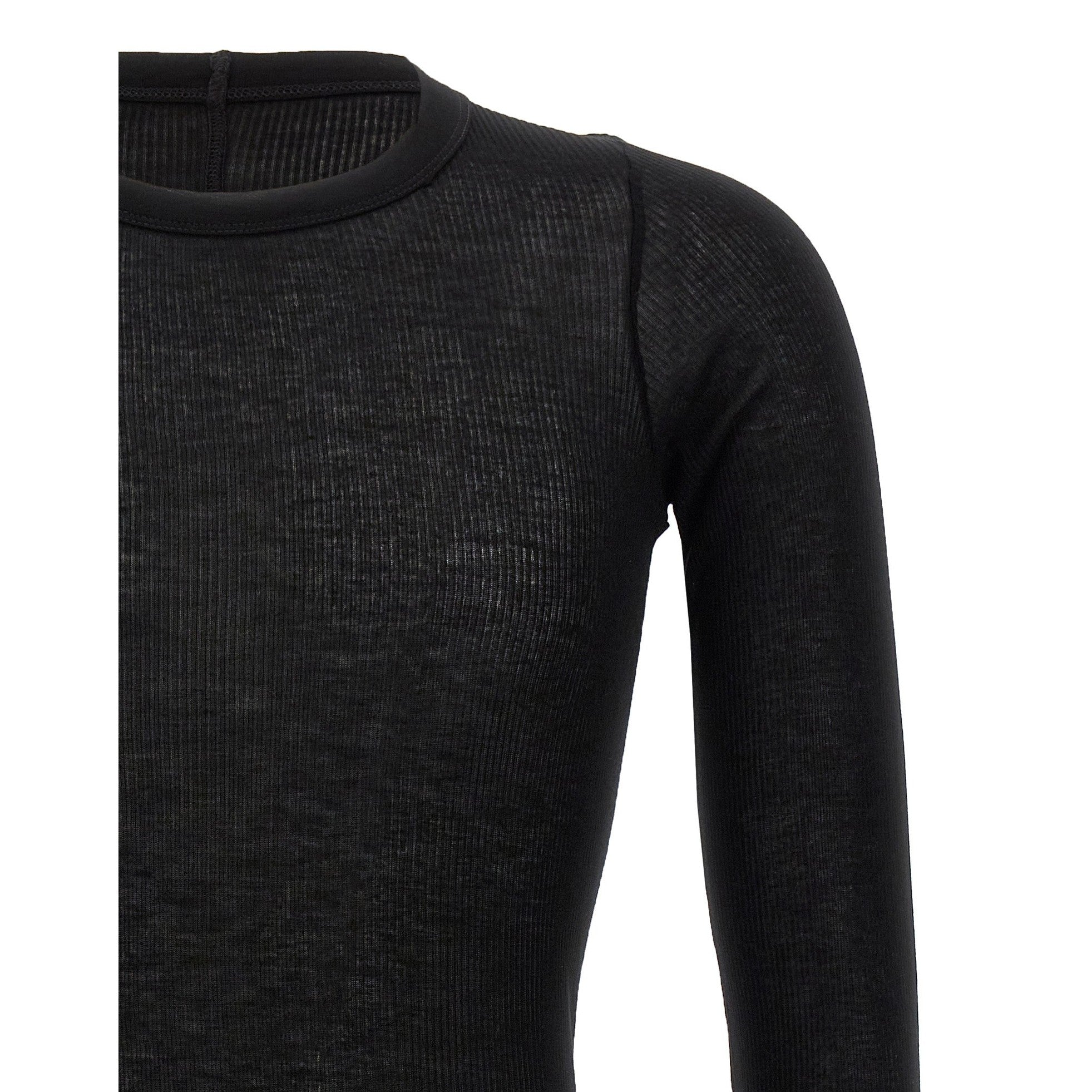 Rick Owens Black Viscose T-Shirt