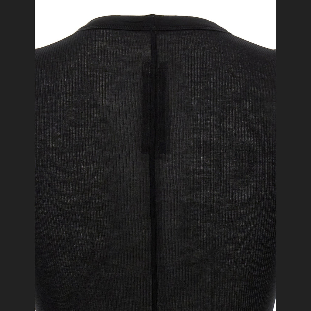 Rick Owens Black Viscose T-Shirt