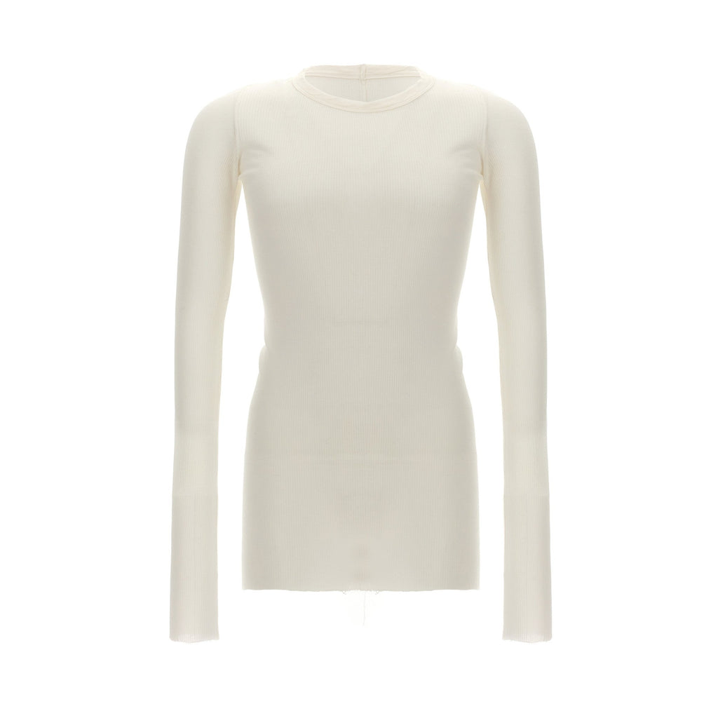 Rick Owens White Viscose T-Shirt
