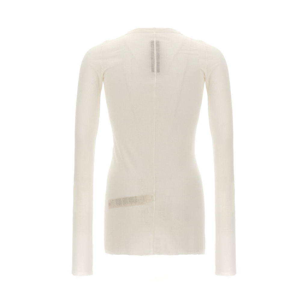 Rick Owens White Viscose T-Shirt