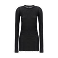 Rick Owens Black Viscose Long Sleeve T-Shirt