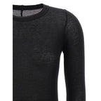 Rick Owens Black Viscose Long Sleeve T-Shirt