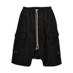 Rick Owens Black Cotton Bermuda Shorts