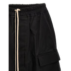 Rick Owens Black Cotton Bermuda Shorts
