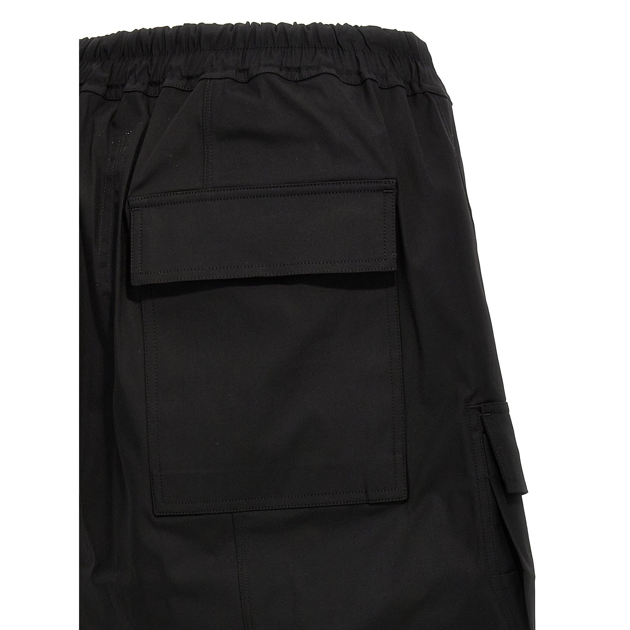 Rick Owens Black Cotton Bermuda Shorts