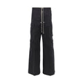 Rick Owens Black Cotton Cargo Pants