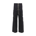Rick Owens Black Cotton Cargo Pants