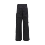 Rick Owens Black Cotton Cargo Pants