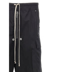 Rick Owens Black Cotton Cargo Pants
