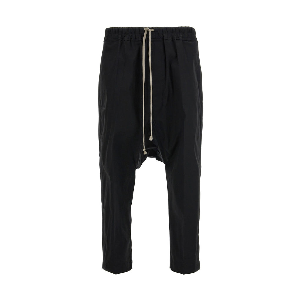 Rick Owens Black Cotton Casual Pants