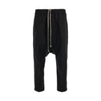 Rick Owens Black Cotton Casual Pants