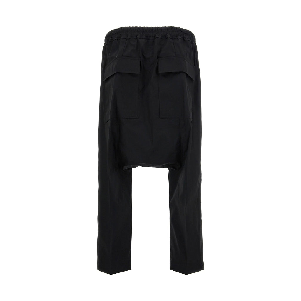 Rick Owens Black Cotton Casual Pants