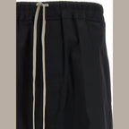 Rick Owens Black Cotton Casual Pants