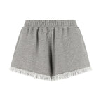 Ganni Gray Organic Cotton Bermuda Shorts