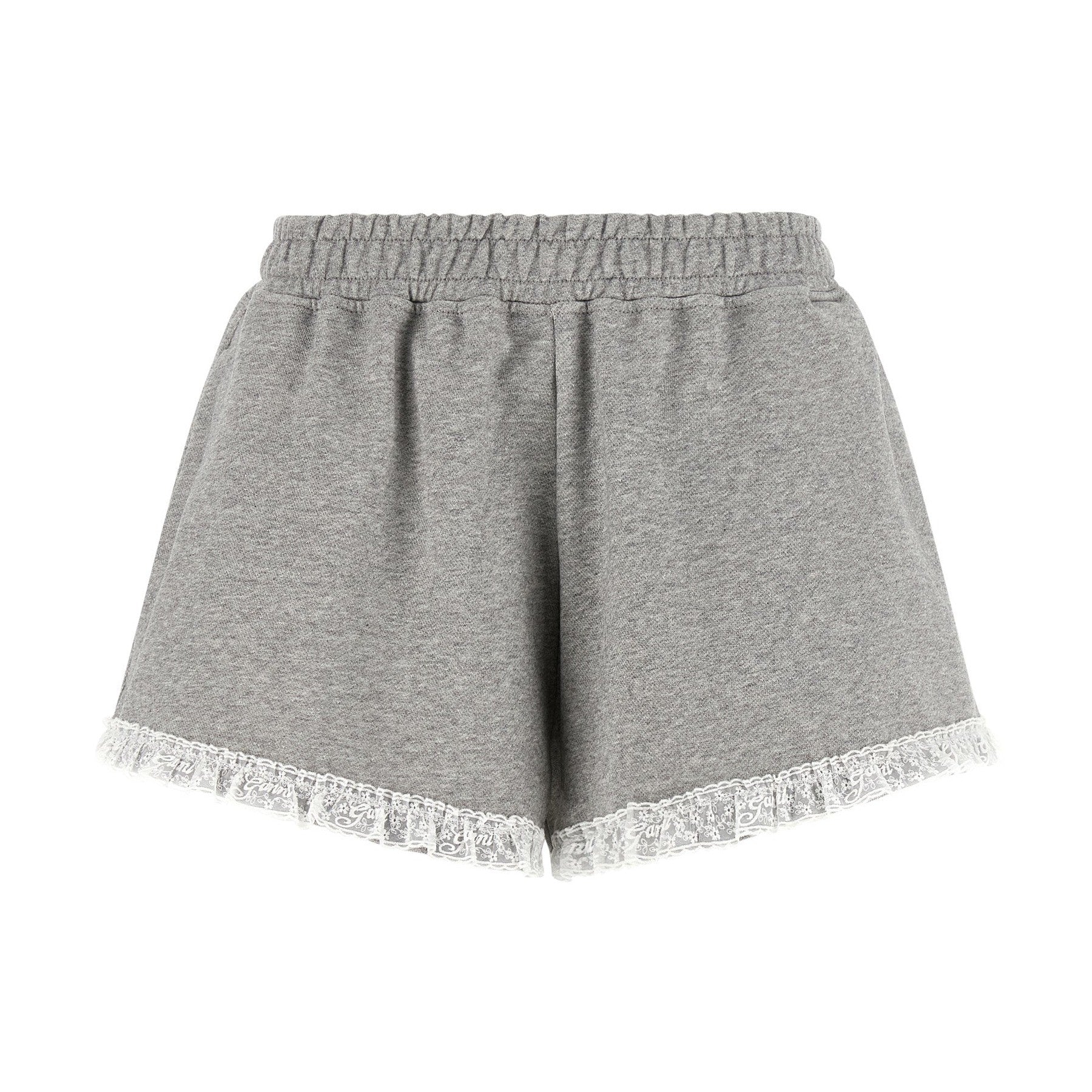 Ganni Gray Organic Cotton Bermuda Shorts