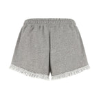 Ganni Gray Organic Cotton Bermuda Shorts