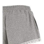 Ganni Gray Organic Cotton Bermuda Shorts