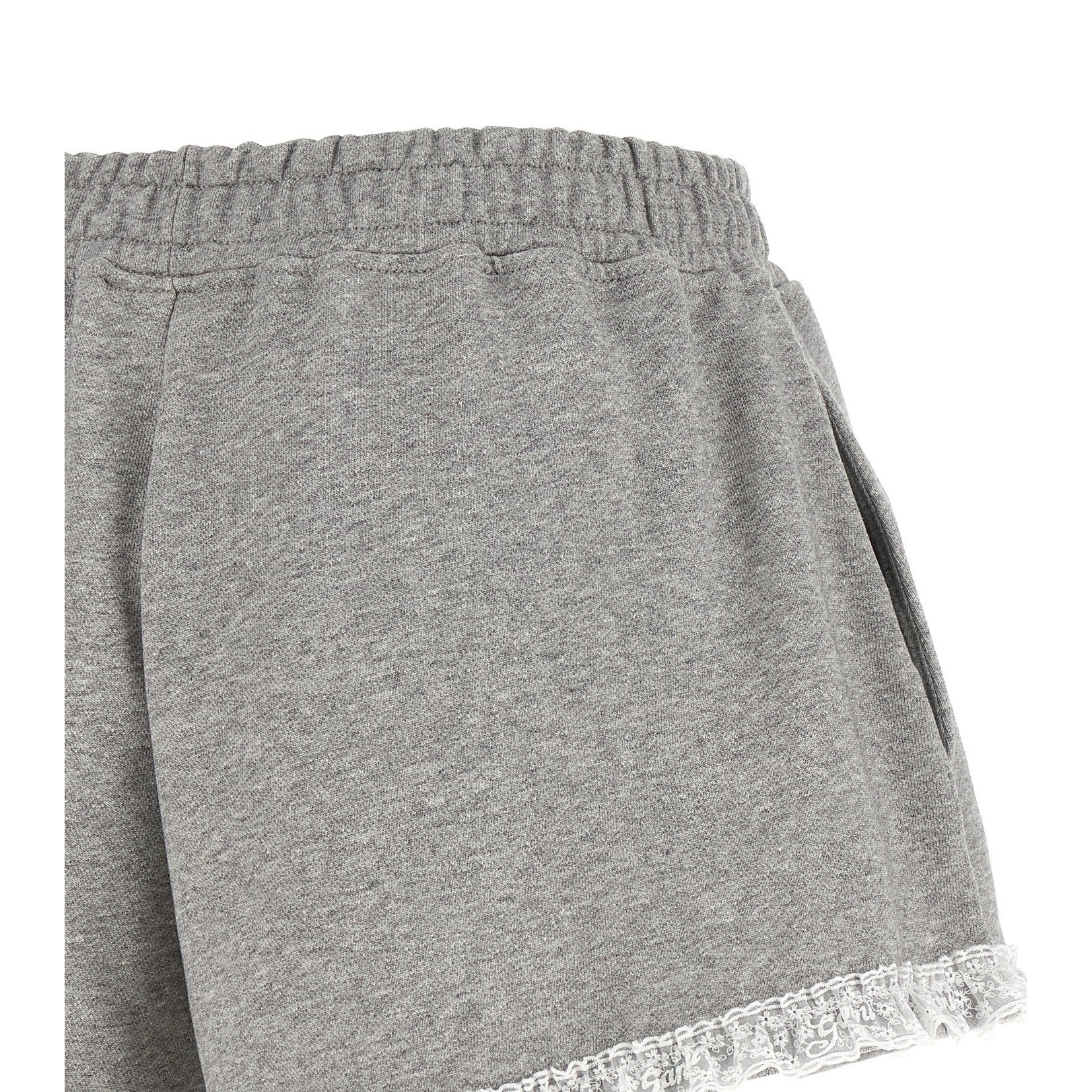 Ganni Gray Organic Cotton Bermuda Shorts