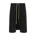 Rick Owens Black Cotton Bermuda Shorts