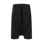 Rick Owens Black Cotton Bermuda Shorts