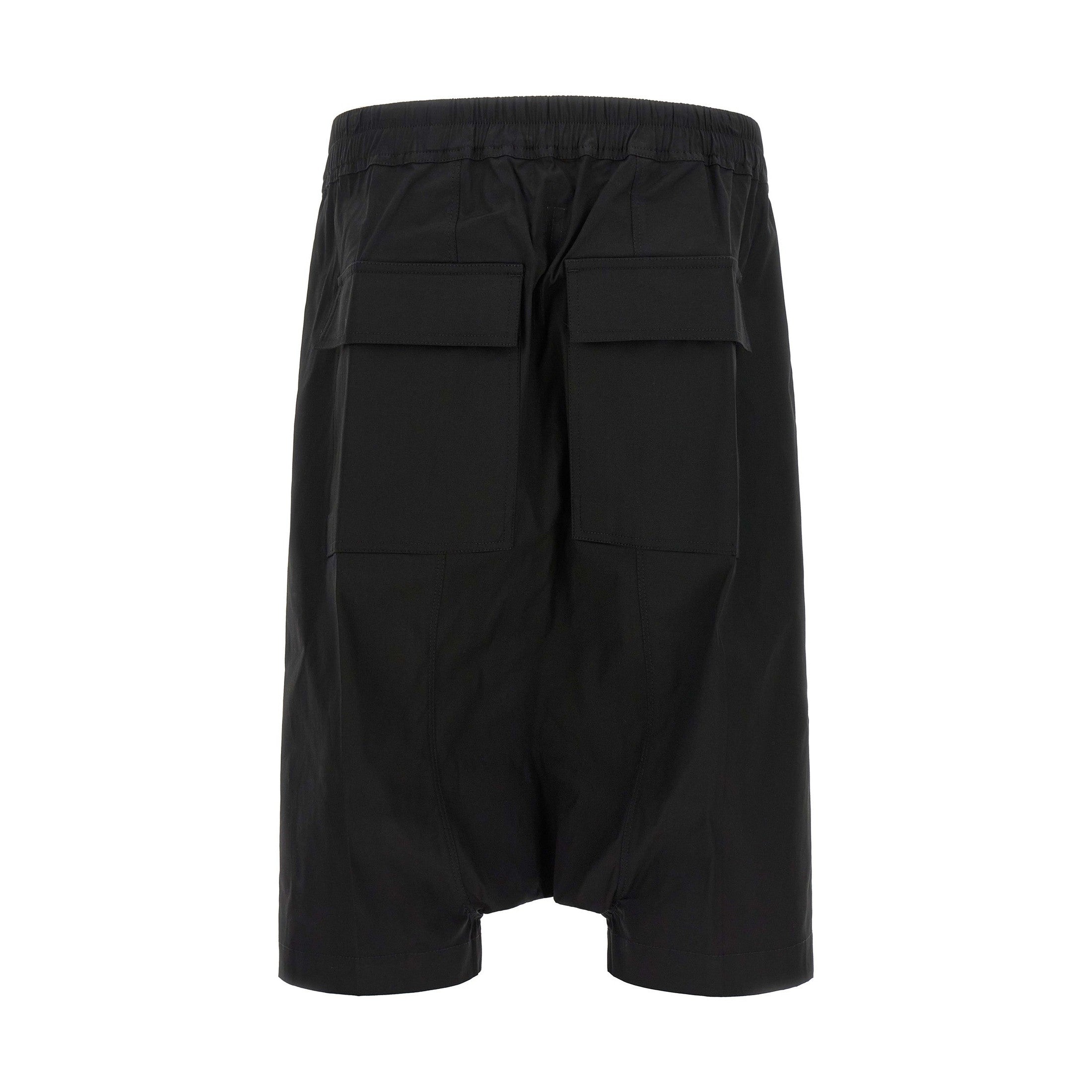 Rick Owens Black Cotton Bermuda Shorts
