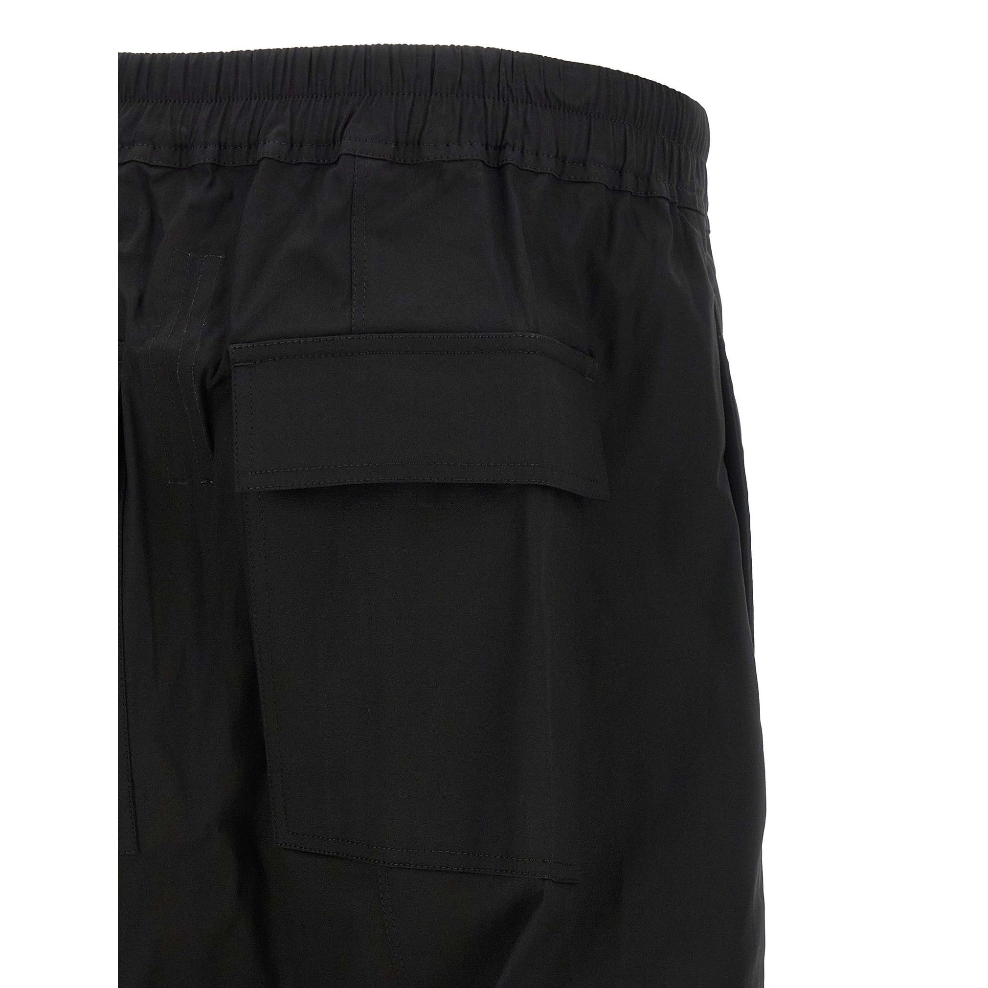 Rick Owens Black Cotton Bermuda Shorts