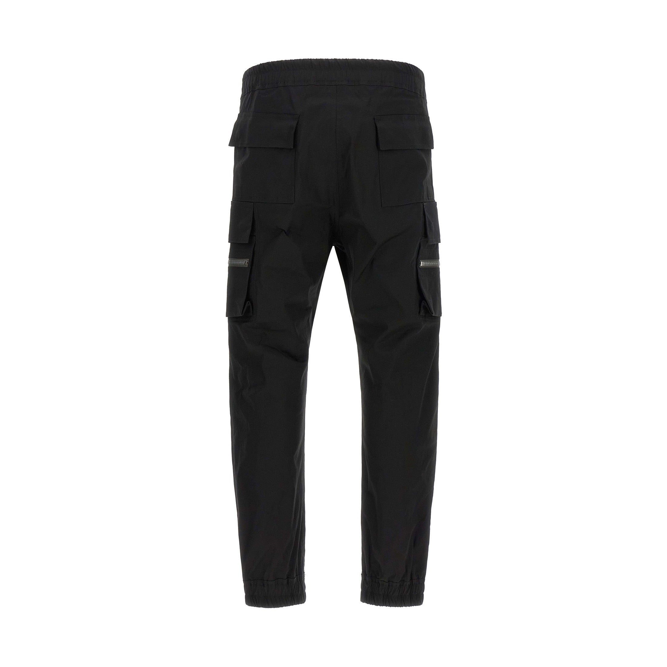 Rick Owens Black Cotton Cargo Pants