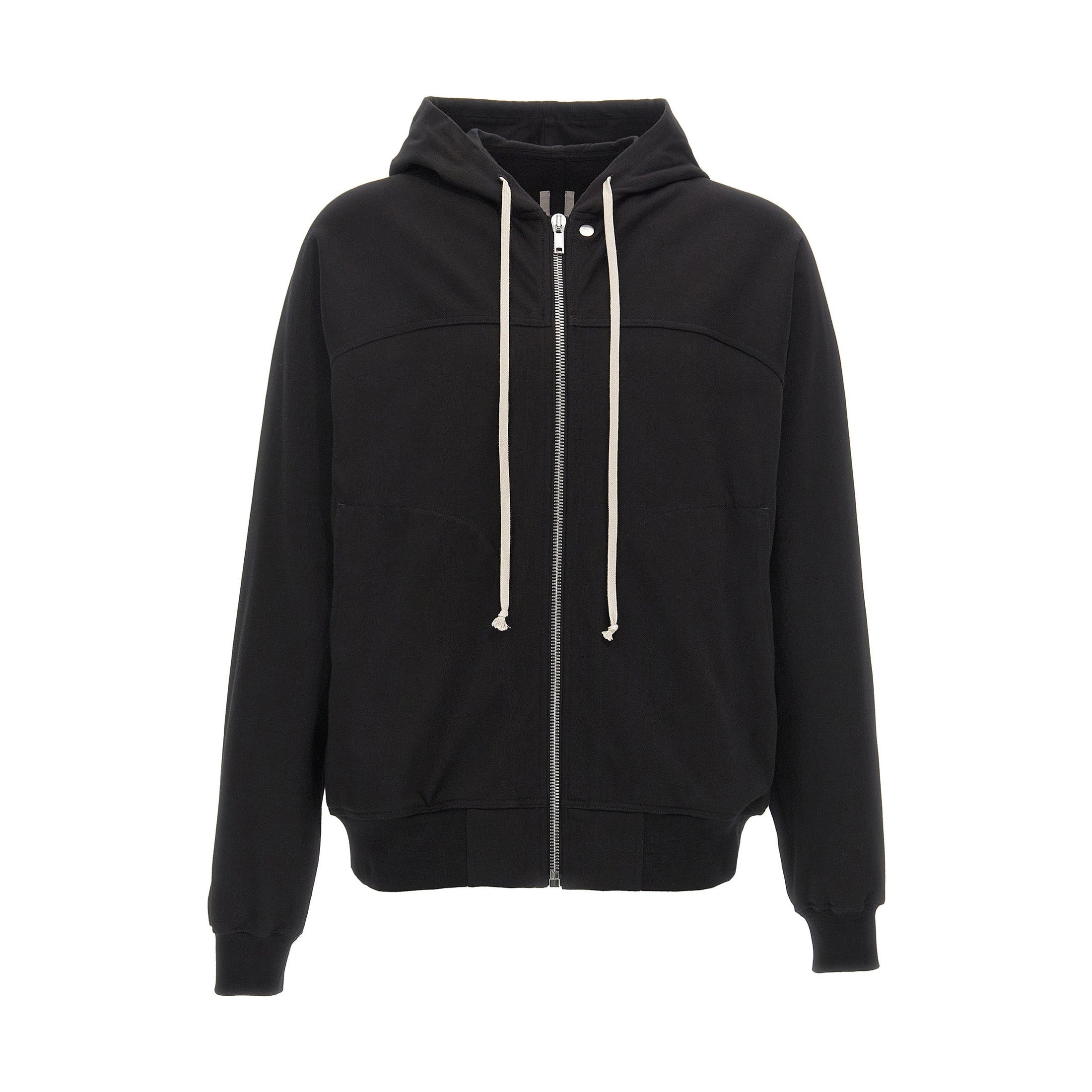 Rick Owens Black Cotton Hoodie