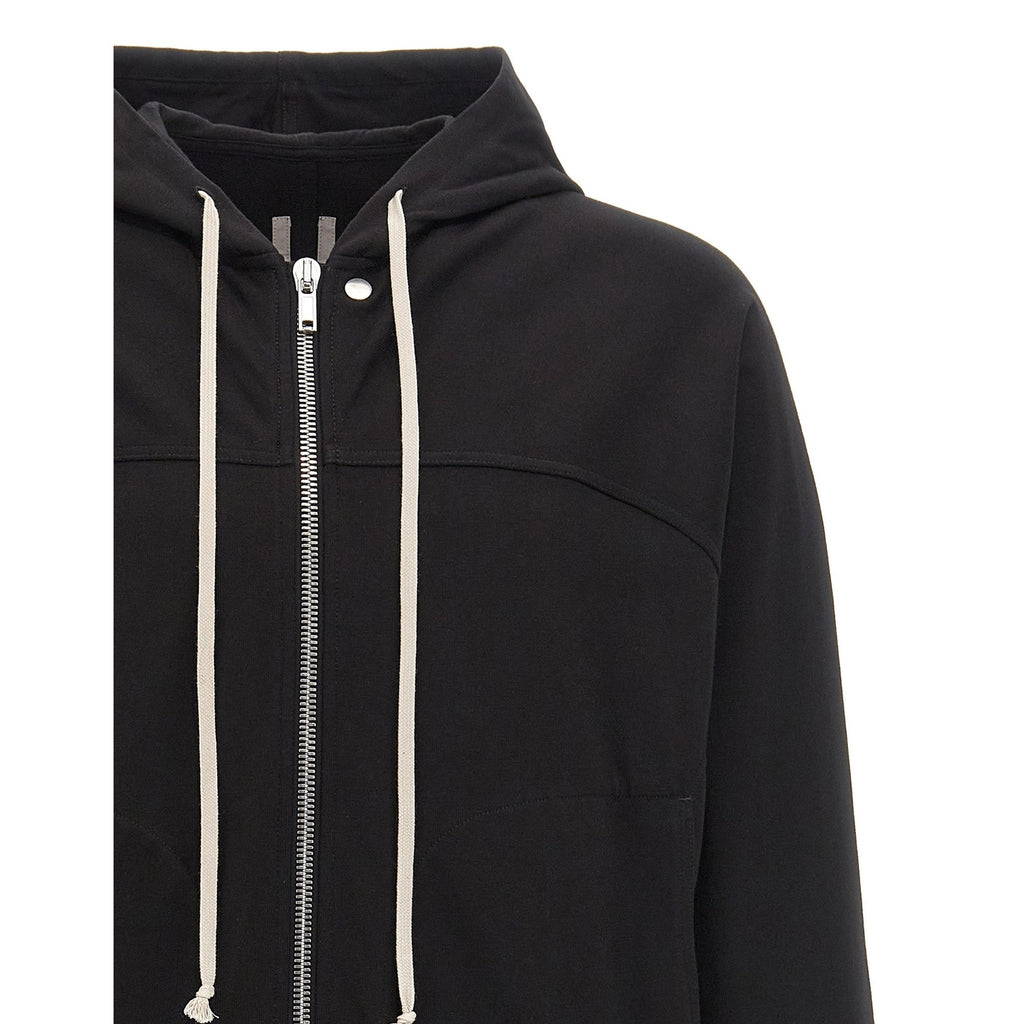 Rick Owens Black Cotton Hoodie