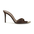 Giuseppe Zanotti Brown Calf Leather Bos Taurus Stiletto Heel Sandals