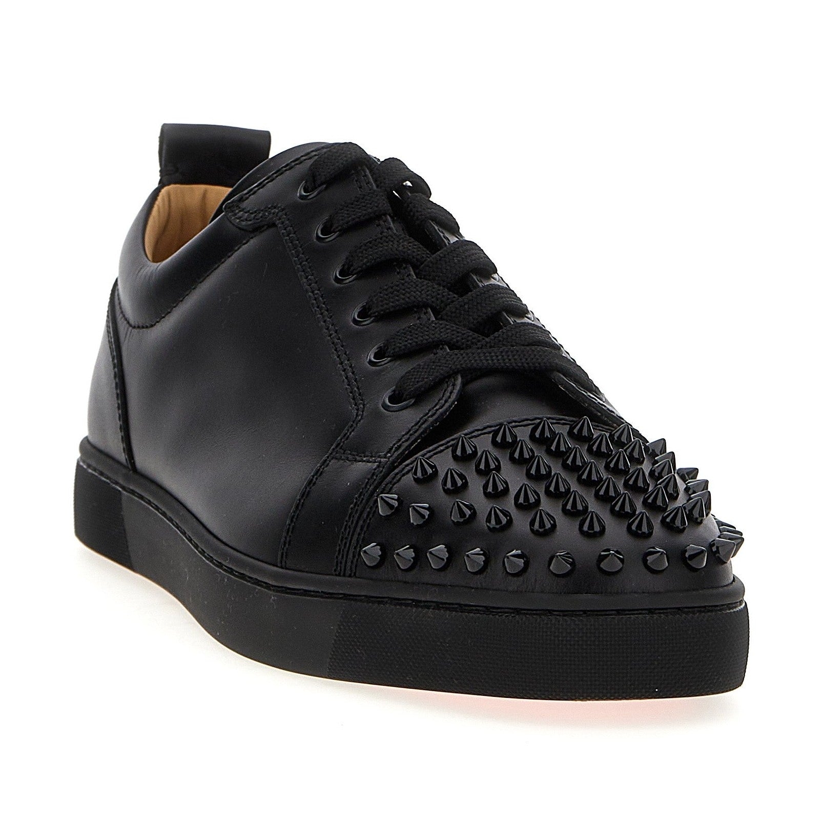 Black Calfskin Low Top Sneakers