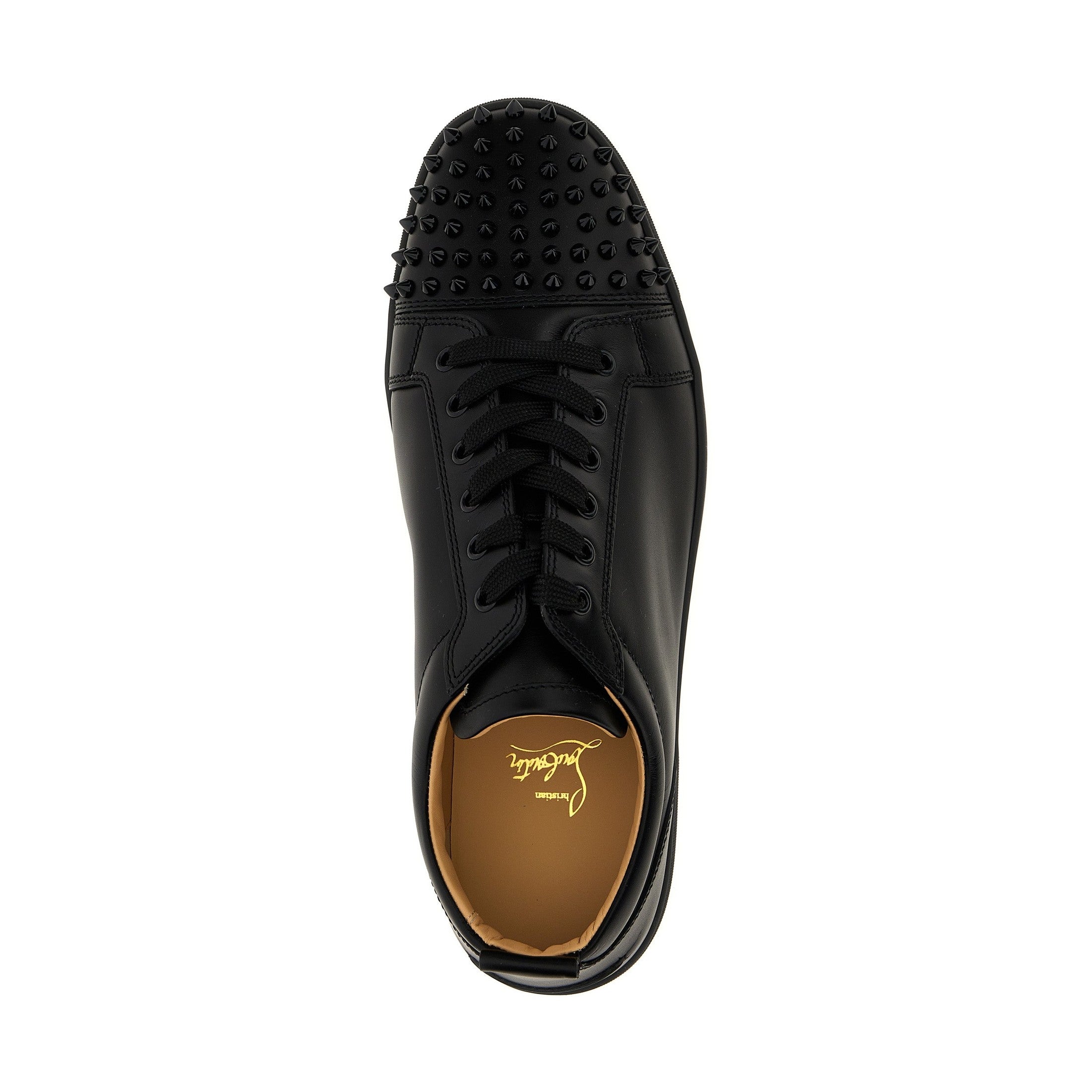 Black Calfskin Low Top Sneakers