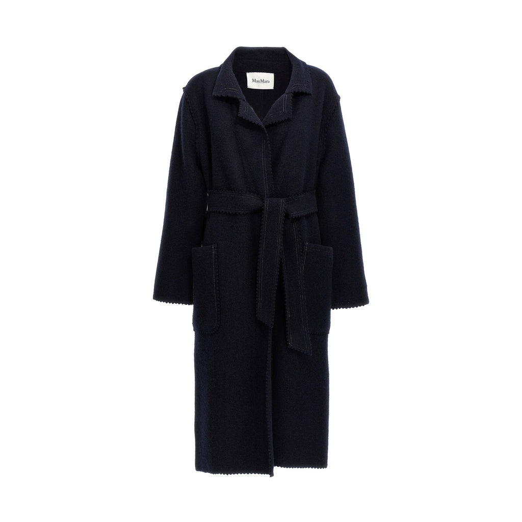 Max Mara Blue Wool Coat