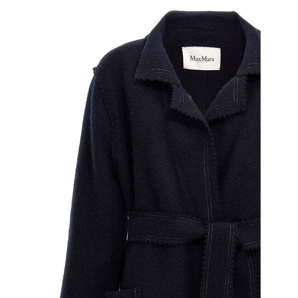 Max Mara Blue Wool Coat