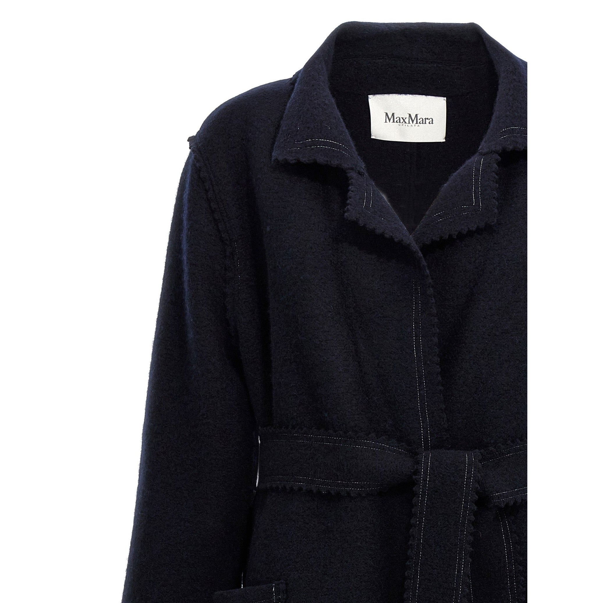 Max Mara Blue Wool Coat