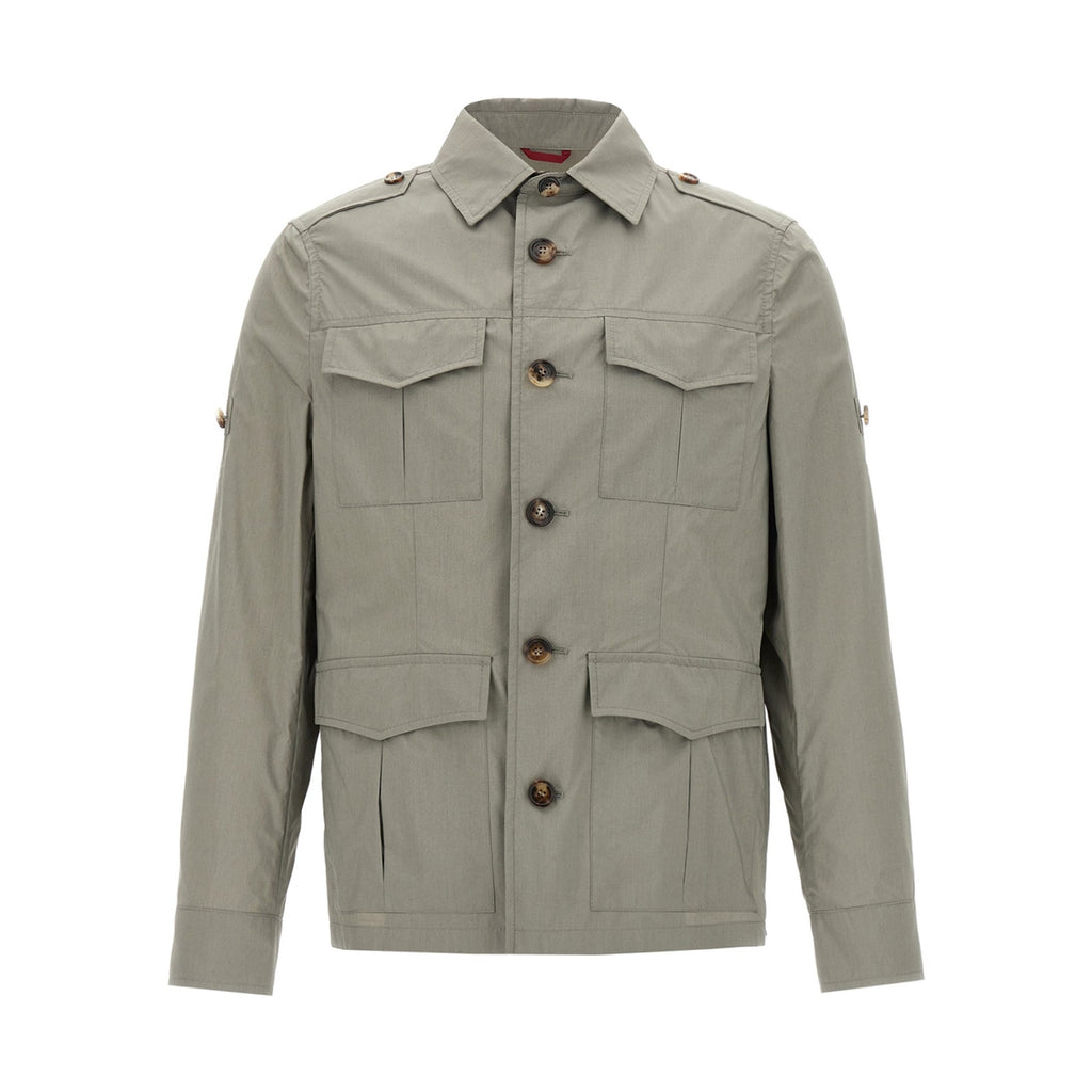 Brunello Cucinelli Bicolor Cotton Shell Jacket