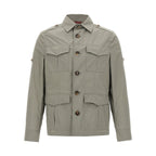 Brunello Cucinelli Bicolor Cotton Shell Jacket