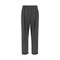 Brunello Cucinelli Gray Virgin Wool Casual Pants