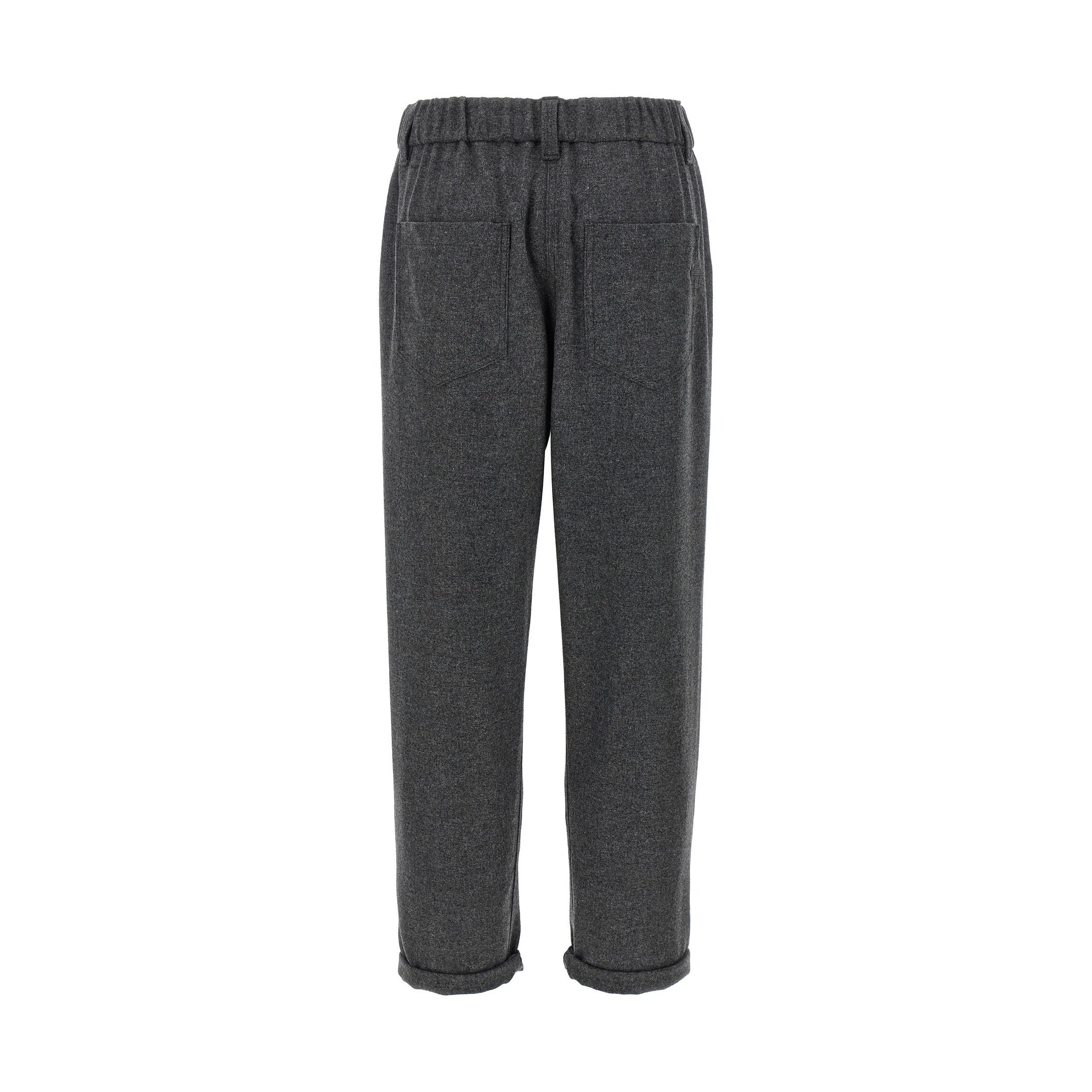 Brunello Cucinelli Gray Virgin Wool Casual Pants
