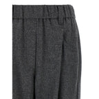 Brunello Cucinelli Gray Virgin Wool Casual Pants