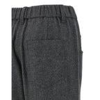 Brunello Cucinelli Gray Virgin Wool Casual Pants